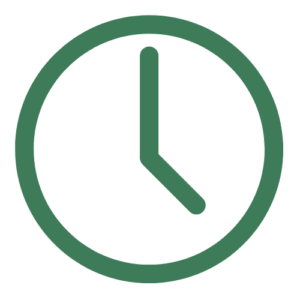 Symbol Uhr – Beckenbodentraining in nur 15 bis 20 Minuten